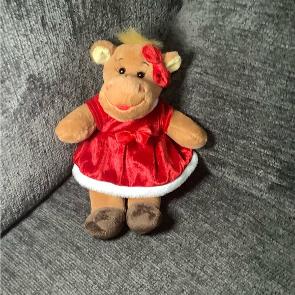 Build a Bear Mini Baby Moose Reindeer Girl Dress 10” Buddy Christmas Plush Holly - Picture 2 of 4